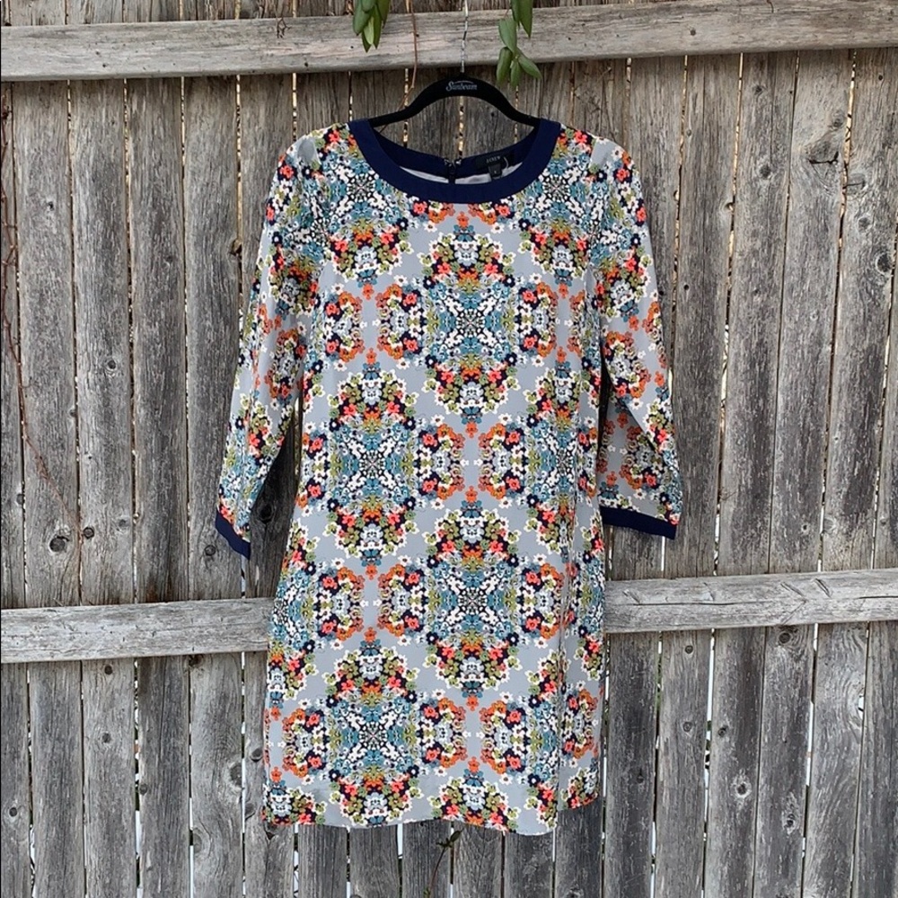 J. Crew Gray Silk Dress